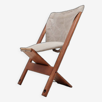 Chaise pliante vintage en bois Giovanni Offredi 1970