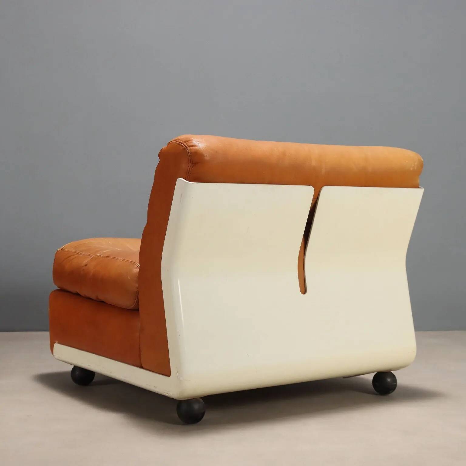 Fauteuils Amanta B&B vintage design Mario Bellini Italie années 1970