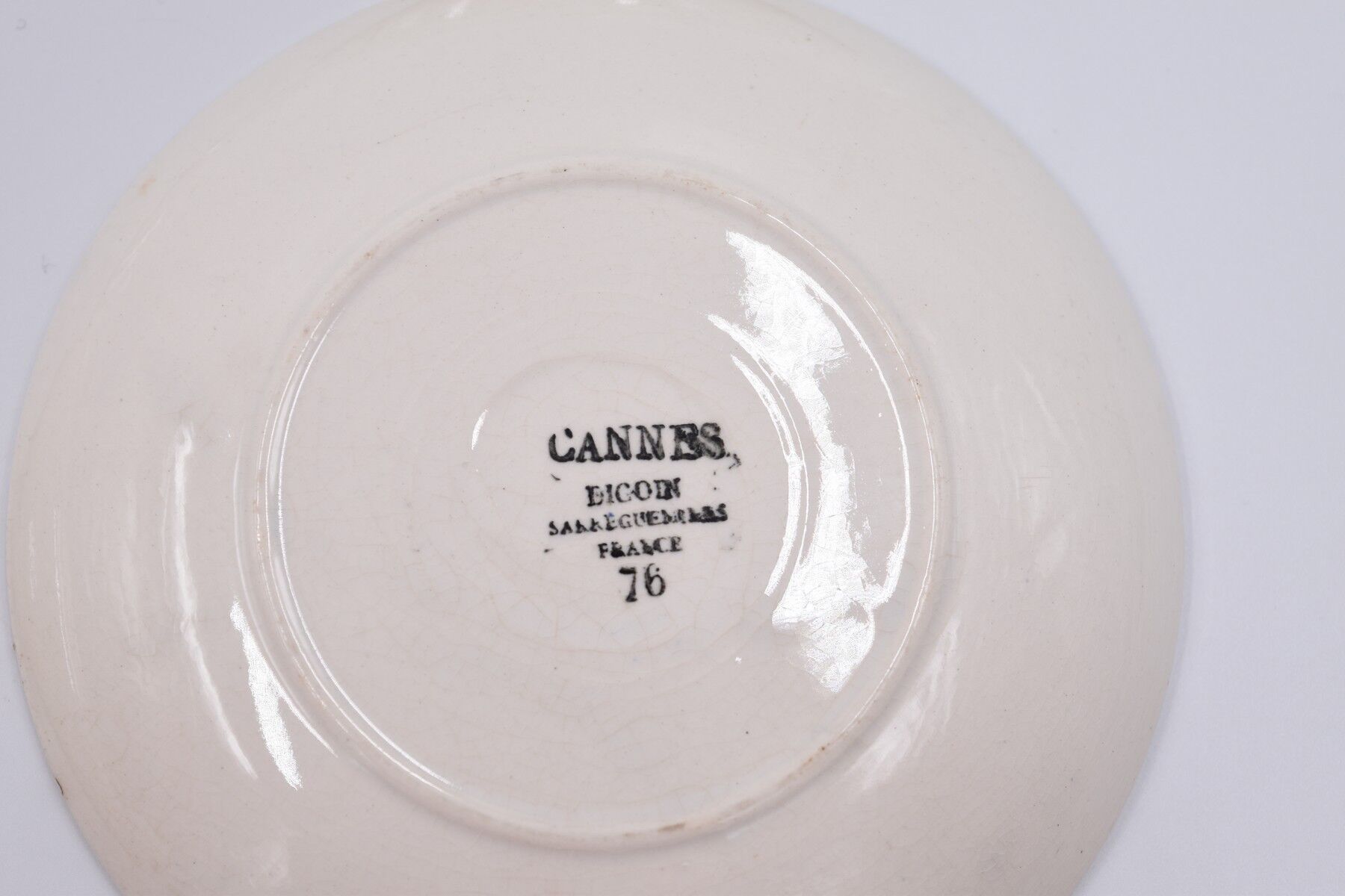 6 cups and under coffee cups Digoin Sarreguemines décor Cannes