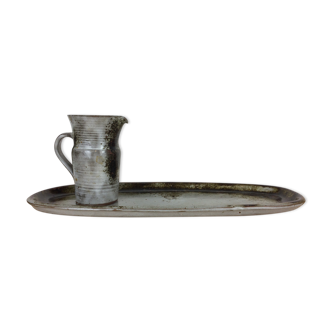 Flat set and pitcher CAB vintage ceramic