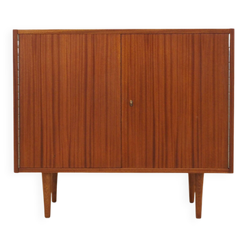 Mahogany Cabinet with Lock Meblosprzęt Poland 1970s