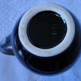 Blue, grey and brown flame stoneware jug