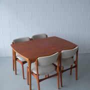 Dining table in Danish oak and teak.