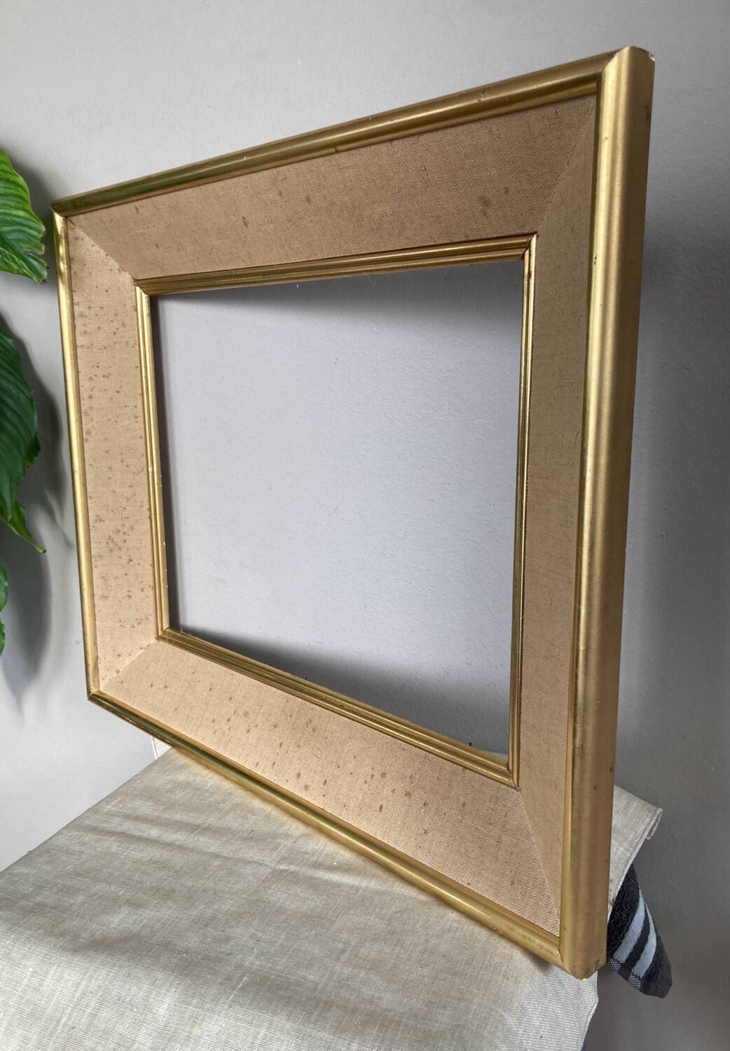 Frame in gilded wood and fabric 1950s/60s