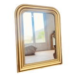Ancien miroir Louis Philippe, perlé, 84 × 62 cm