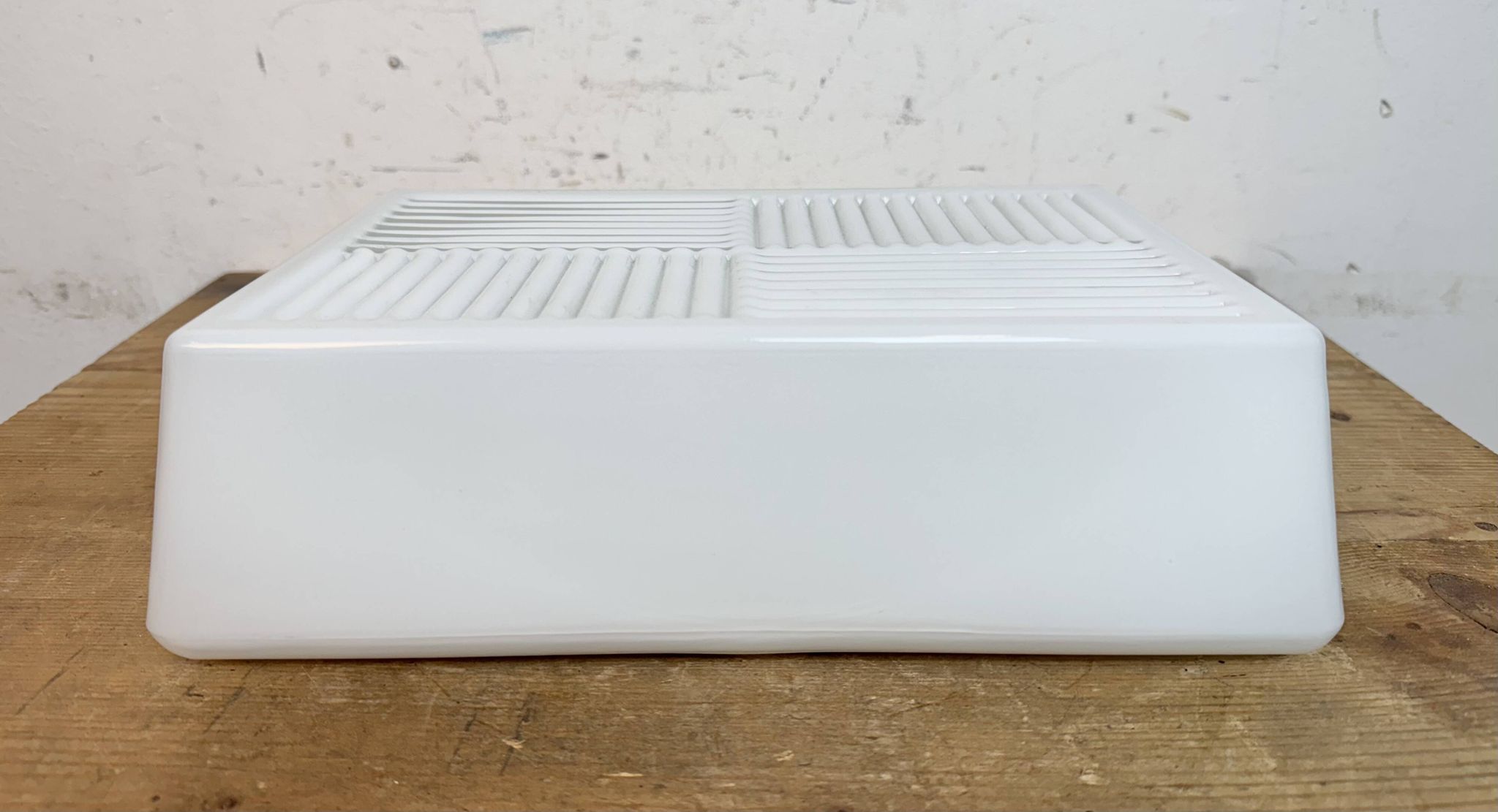 Vintage Wall Or Ceiling Light with Milk Glass, 1970s
