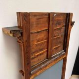 Biedermeier Cherry Wall Mirror with Brass Decor, South Germany, 1820s