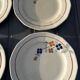 Set of 6 Sarreguemines flat plates model 5041, 60's