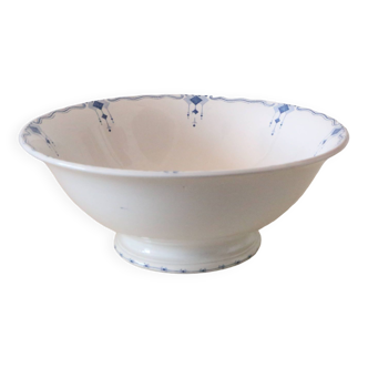 Large Terre de Fer salad bowl, Saphir model, Sarreguemines, French manufacture