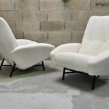 Designer armchairs 1950 Guy Besnard Claude Delor