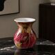 Glass vase - signed - gold leaf - Art Nouveau influence