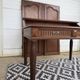 Antique Henri II style desk in solid wood - 2 drawers - 120cm