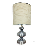 70s space age lamp, chrome and brushed aluminum