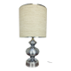 70s space age lamp, chrome and brushed aluminum