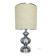 70s space age lamp, chrome and brushed aluminum