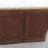 Double-sided oak counter, crate