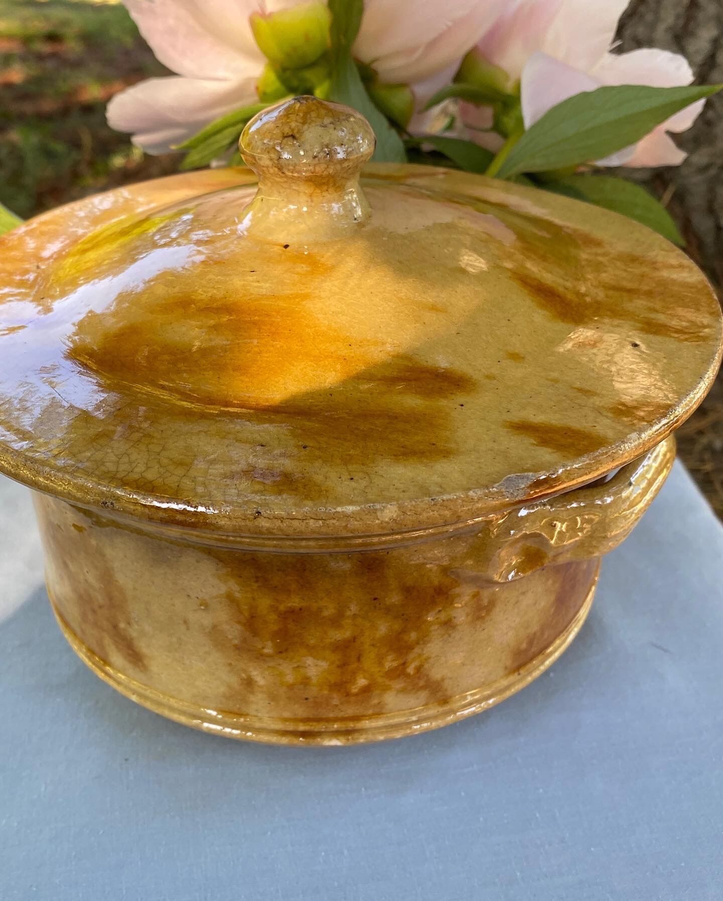 Old glazed terracotta vegetable