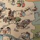 Old illustrated map of Brittany - JP Pinchon