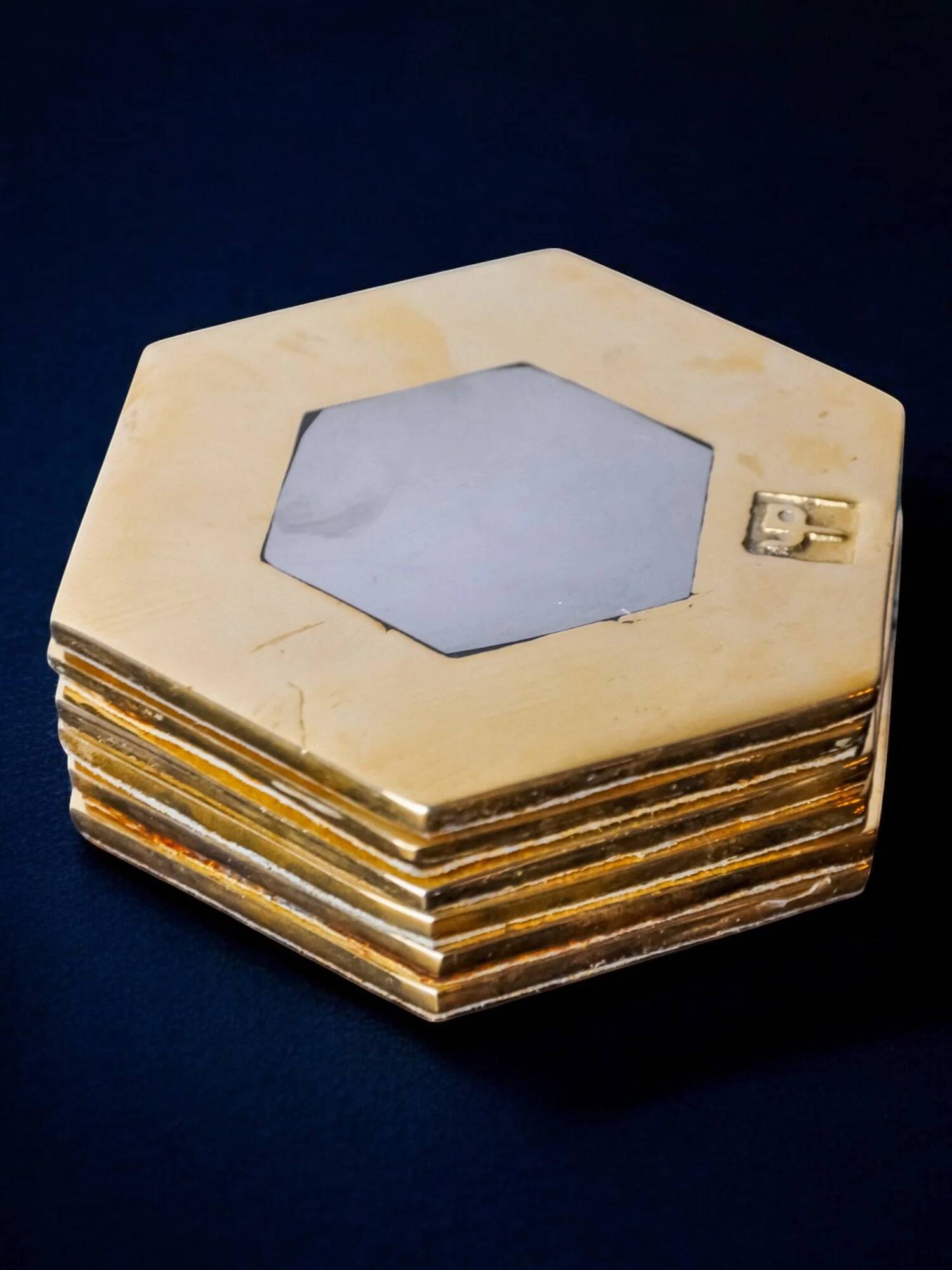 Set of 6 brutalist coasters by David Marshall, Spain, 1970