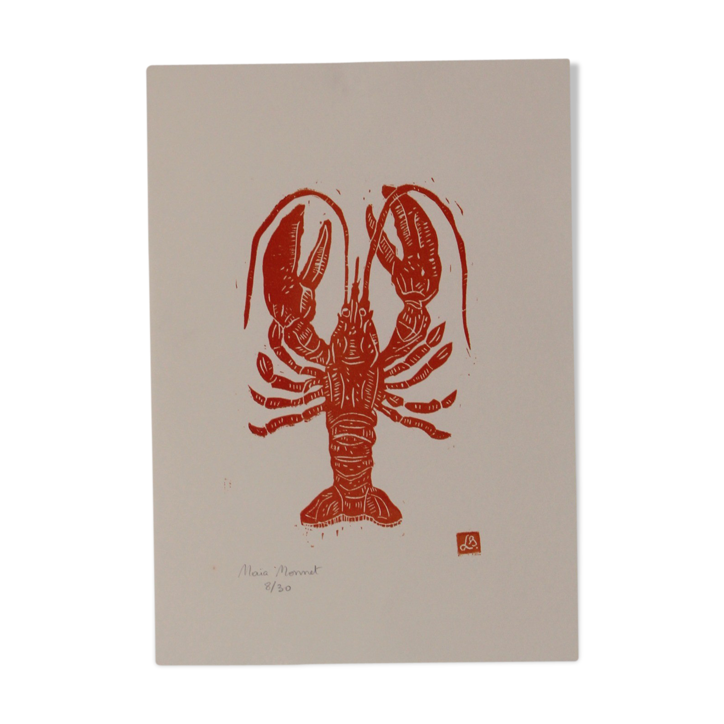 RED LOBSTER - LINOCUT