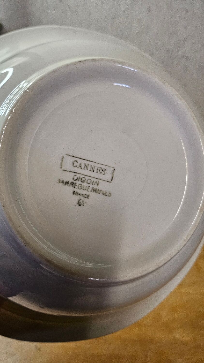 Cannes model salad bowl Digoin Sarreguemines
