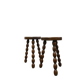 Pair of turned stools in brutalist style