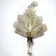 Applique murano en verre vintage et feuille d'or par barovier toso, italie
