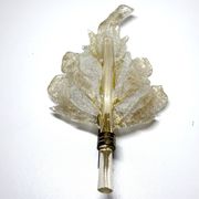 Large Vintage Murano Glass and Gold Leaf Wall Light by Barovier Toso, Italy