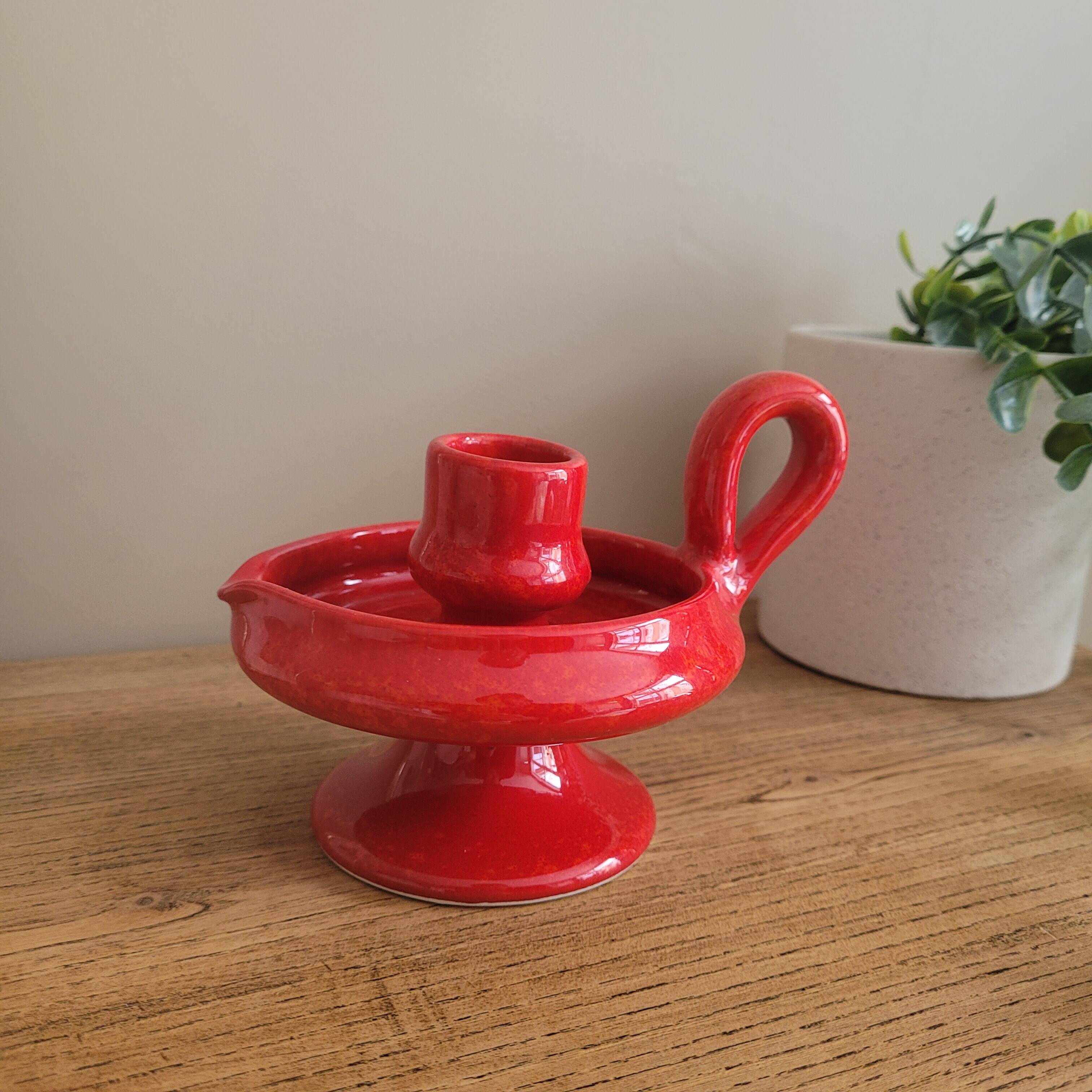 La Redoute x Selency ceramic candle holder 12 red