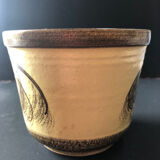 Pot type vase with palm trees by Bay Keramik West Germany