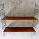 Wooden and metal wall shelf