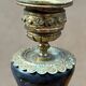 Pair of Napoleon III candlesticks. Bicolour marble, gilded bronze.