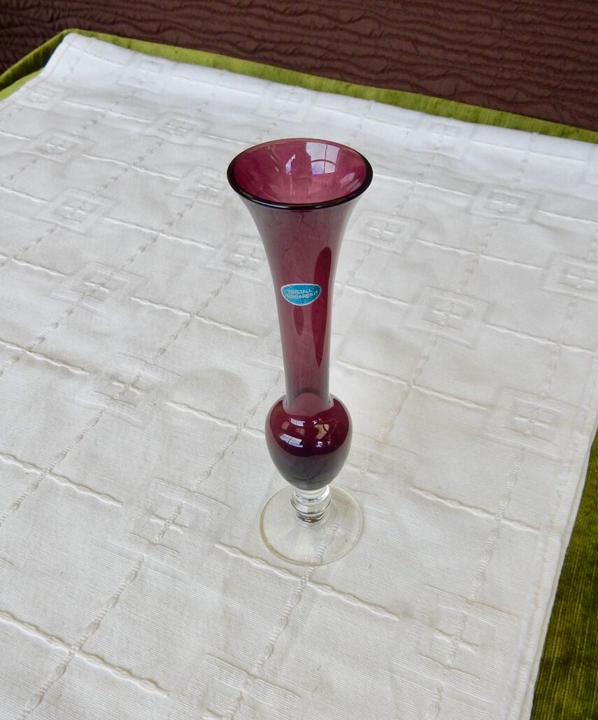 Purple crystal vase