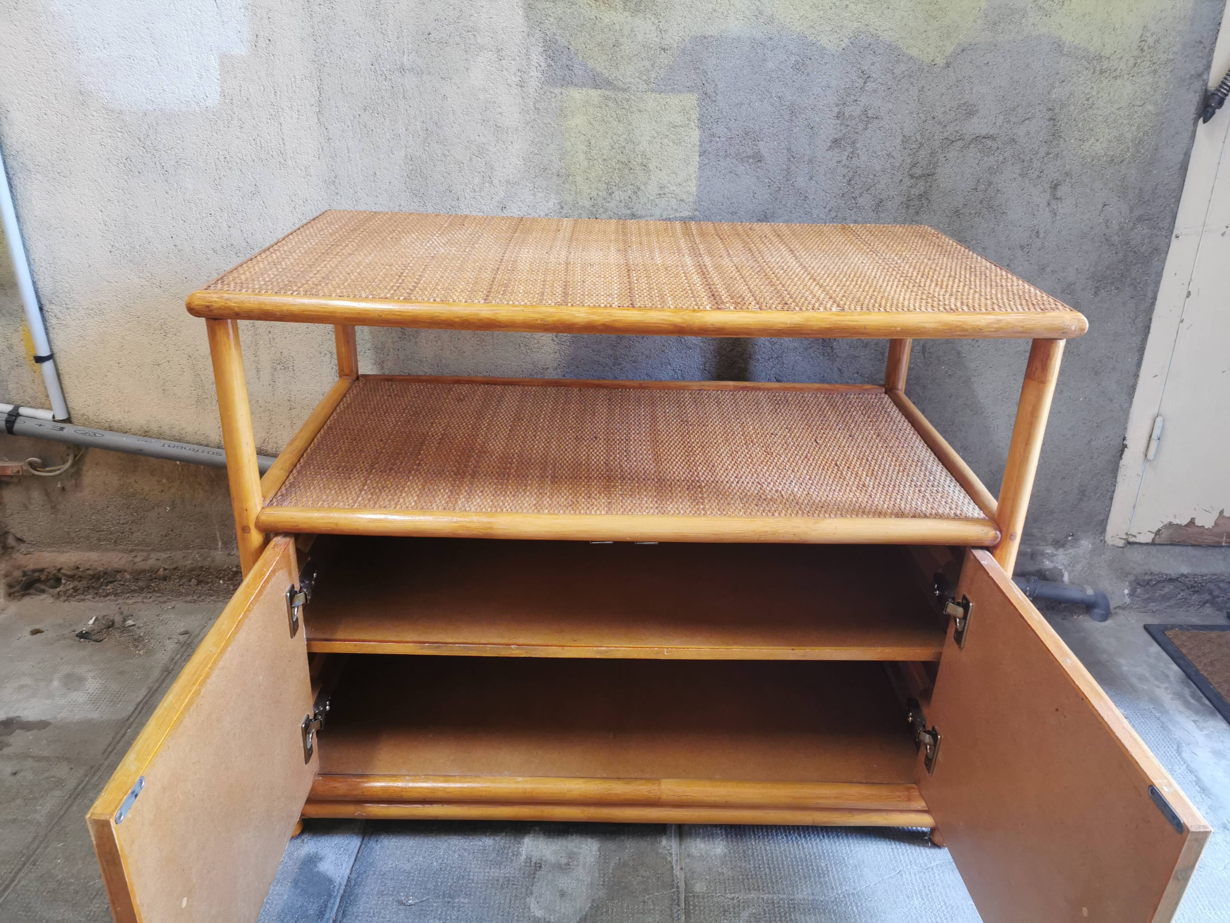 Vintage rattan console 70/80