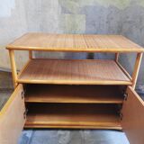 Console en rotin vintage années 70/80