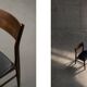 Ensemble de 4 chaises de salle à manger scandinaves modernes des années 50 en hêtre et palissandre.