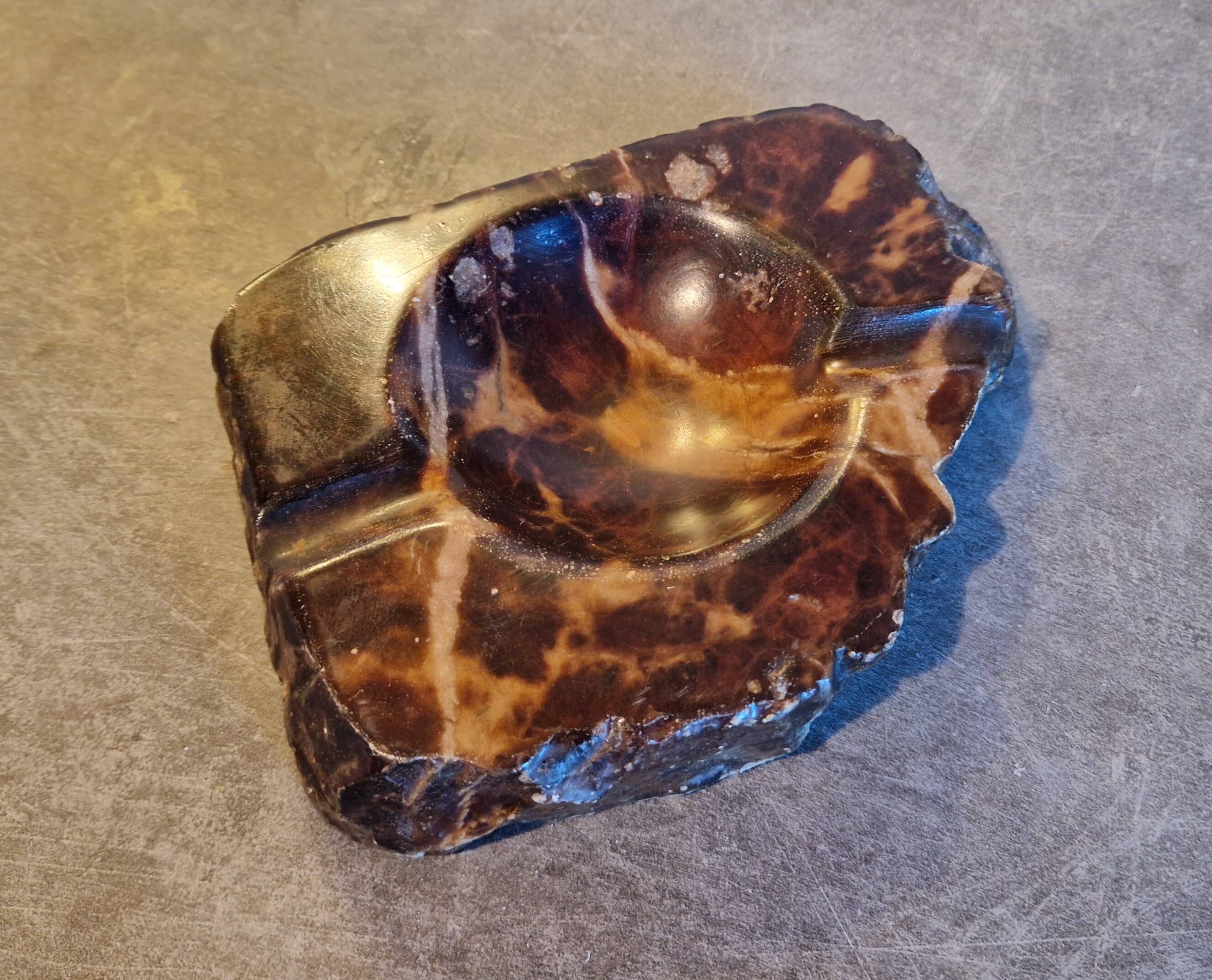 Cendrier en albâtre Italie vintage 1970