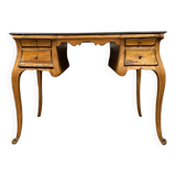 Louis XV period curved desk in walnut stamped Hache