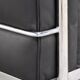 LC2 armchair in black leather – Design Le Corbusier, Pierre Jeanneret & Charlotte Perriand, 60s
