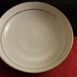 Porcelain salad of Bernardaud Limoges white and gold model