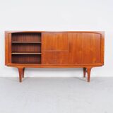 Danish Highboard with Tambour Doors, 1960s