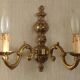 Applique double en bronze, style traditionnel français vintage, bras chantournés 5097