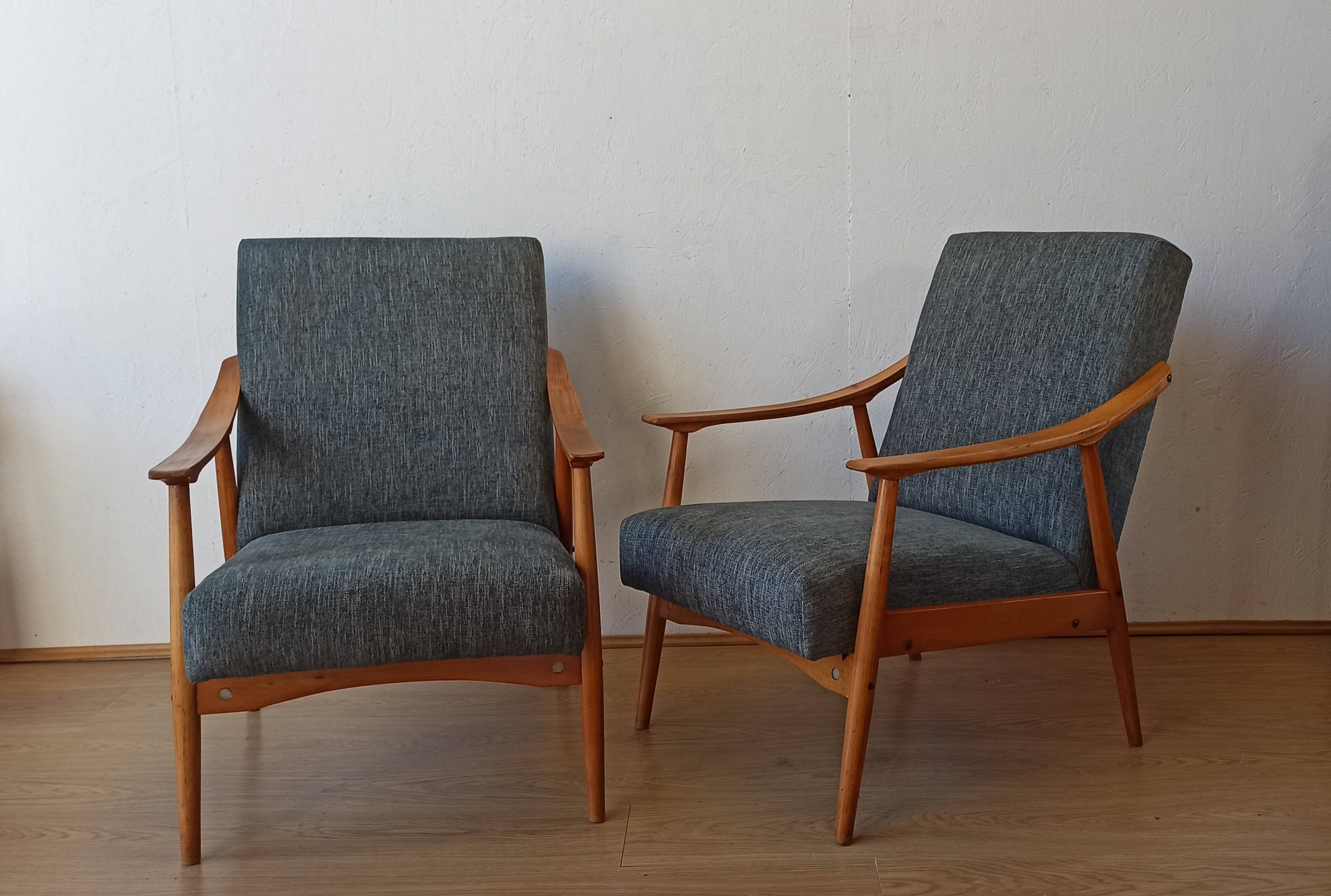 Pair of Mid-Century Armchairs 70s.