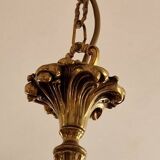 Lustre en bronze laitonné  vintage