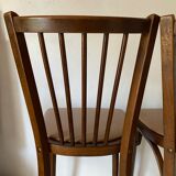 Baumann bistro chairs in wood and skaï