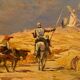 Suite of 4 paintings signed René Leverd 1872-1938 Don Quixote