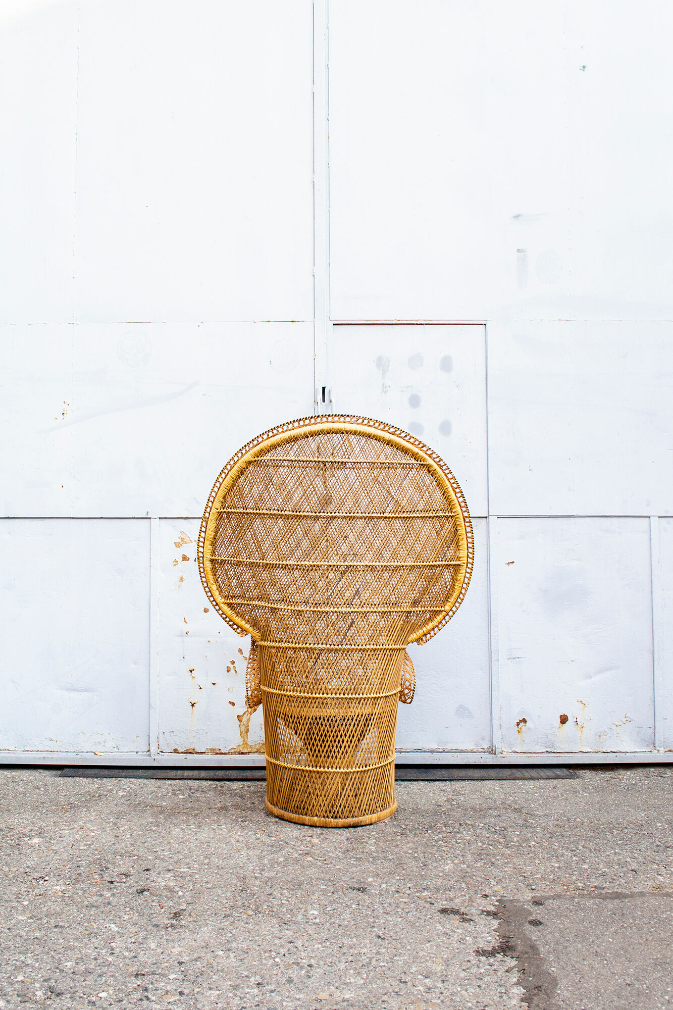 Fauteuil Emmanuelle en osier, années 70