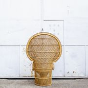 Fauteuil Emmanuelle en osier, années 70