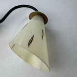 Pair of vintage glass wall lights 1950