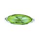 Green glass bowl, designed by J. Broz, Skrdlovice, Czechoslovakia, 1960s.